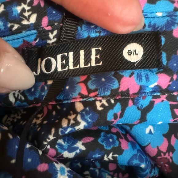 Joelle Blue/Pink, Floral Print, Long Sleeve, Button Up, Shirt Dress NWT- L - Picture 4 of 9